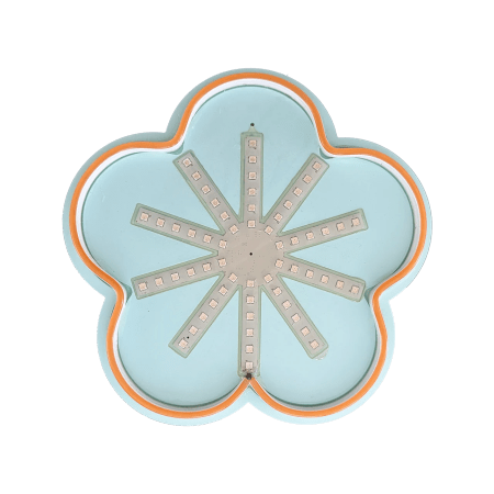 Flower Series (Green w/ Orange)